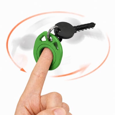 Set Van 3 Stuks Keychain Spinner - Fidget Sleutelhanger Anti Stress - Hand Spinner Sleutelhanger - Compact Draagbaar Design - Stil Draaisysteem - Lichtgewicht 4g - Voor Sleutels En Dagelijks Gebruik - Groen
