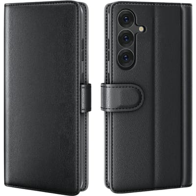 Amorus Samsung Galaxy S26 Luxe Lederen Bookcase Zwart