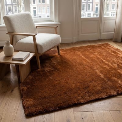 DÉJA Living Vloerkleed 130x190cm - Laagpolig Lichtbruin Stof - Civar