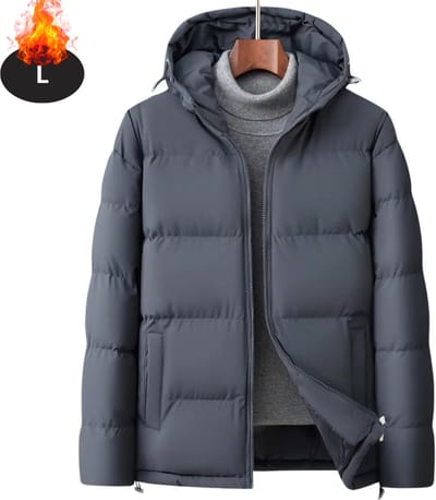 Livano Winterjas - Parka - Heren - Winter - Jas - Volwassen - Stijlvol - Donkergrijs - L