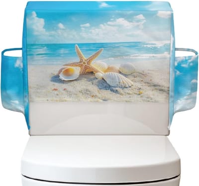 Toilet Tank Cover - Opbergtas - Badkamer Organiseren - Herbruikbaar - 37 x 17 x 31 cm - Zeester