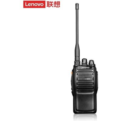 Lenovo C11 Walkie Talkie Lange afstand walkie talkies voor volwassenen met 16 kanalen voor wandelen en kamperen EU plug zwart