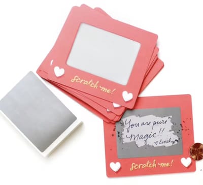 6 Kraskaarten DIY liefdes coupon cadeau - Jubileum - Verjaardag - Liefde - Valentijn - Kerst - Liefdesbrief - DIY-Kit - Romantiek - Romantisch - Kado - Verrassing - Cadeau - Kraskaarten - DIY - Coupons - Uniek - Verrassing - Date - Date night-Trouwen