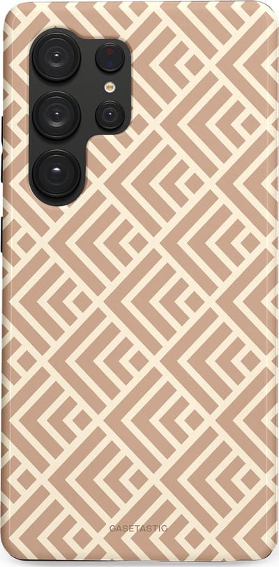 Casetastic Hoesje Geschikt voor Samsung S25 Ultra - Stijlvolle Beschermende Duo-layer Case - Abstract Zand Kunst