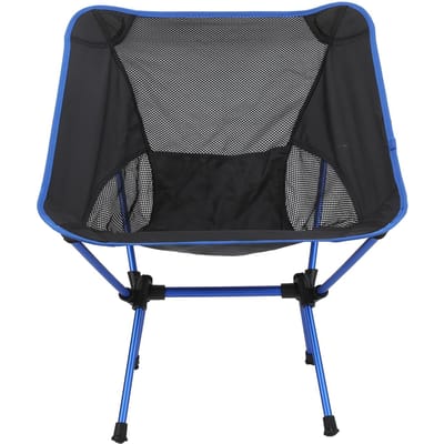 Buitenstoel Draagbaar Opvouwbaar Ultralicht Aluminium Visstoel voor Camping BBQ Picknick black