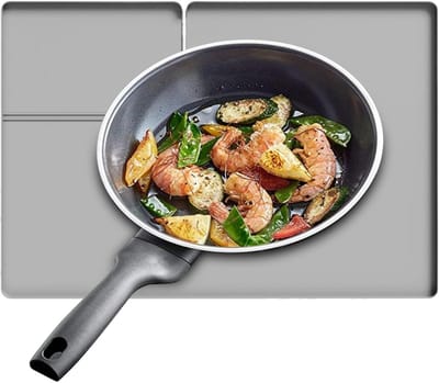 Drogerafdekking Antislip - Wasmachine topper - Werkblad Beschermen - Hittebestendig Siliconen - 46 x 66 cm - Grijs