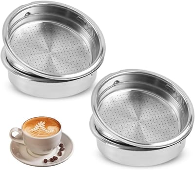 Herbruikbare koffiefilters 51 mm, dubbellaags drukfilter voor 2 kopjes, ideaal voor duurzaam koffiezetten en milieuvriendelijk gebruik