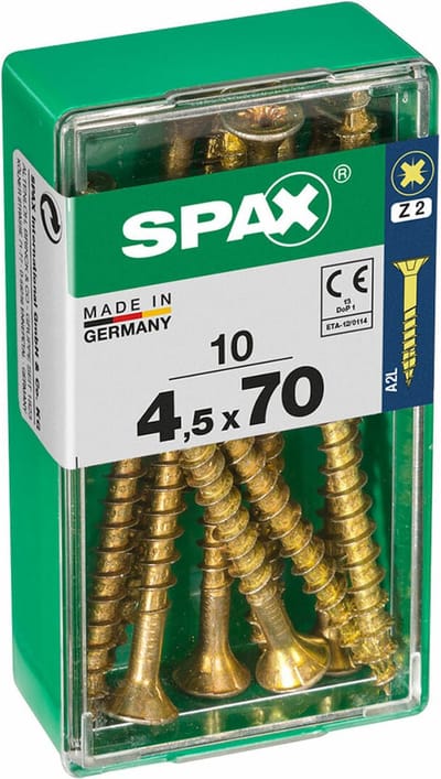 Schroefdoos SPAX 4081020450701 Houten schroef Platte kop (4,5 x 70 mm)