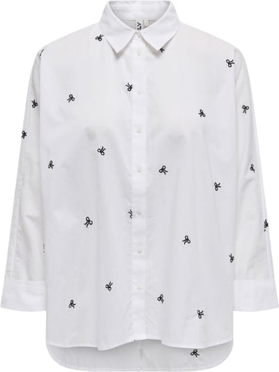 ONLY - ONLNEW LINA GRACE LS EMB SHIRT NOOS WVN - Dames - Blouses