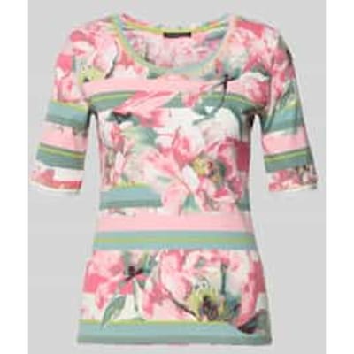 T-shirt met all-over bloemenmotief