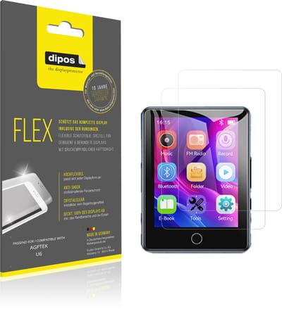 dipos – 2x Beschermfolie geschikt voor AGPTEK U6 | 3D Full Cover Screenprotector | 100% Passend