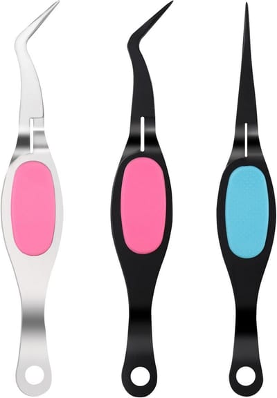 Ambachtelijke Precisie Pincet Set van 3 voor Kralen, Wimper en Nagelkunst