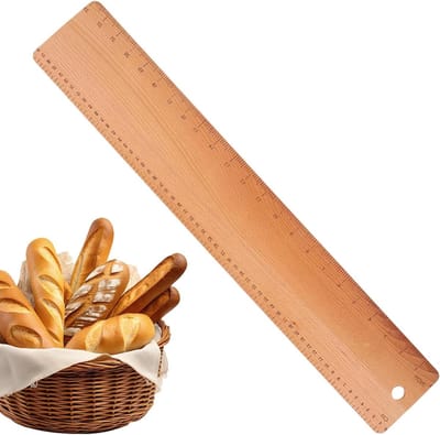 Broodschaal - Deeg plank - Brood bakken - Geïntegreerde metingen - 23 inch - Houtkleur