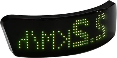 LED Helm Display - Helm Scherm - Zichtbaarheid Verbeteren - Gepersonaliseerde Animaties - 18.7 x 6.2 x 2.0 cm