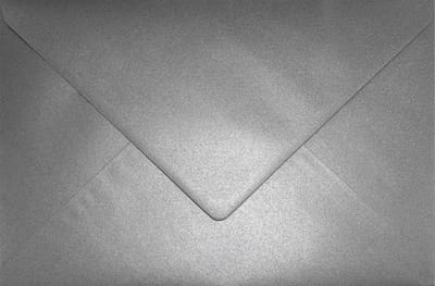 Metallic (parelmoer) grijze enveloppen A5 - 162 x 229 mm - C5 - 20 stuks - NK natgelijmde - 120 gram - Aster Metallic - Netuno