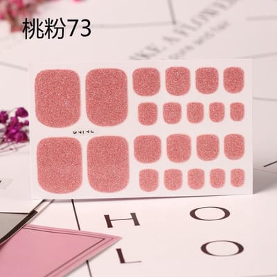 1 vel 22Nagelsticker,Teen Nagel stickers,Nageldecoratie,Nagellak,Plaknagels / Nageltips,Roze