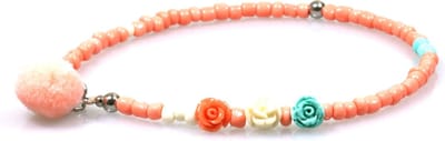 Heaven Eleven - dames - Enkelbandjes - peach - koraal rozen - 1mm - 25cm