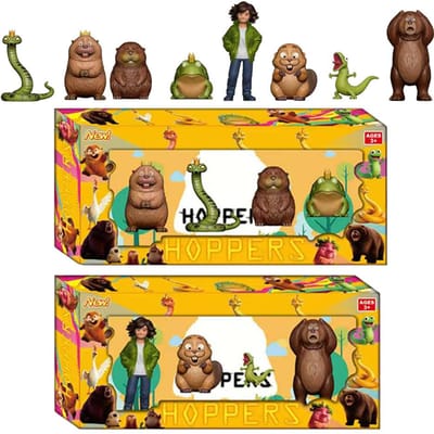 8 Stuks Pixar Hoppers Bever Transformatie Plan Actiefiguren Schattig Cartoon PVC Model Speelgoed Cadeau ontworpen voor Kinderen