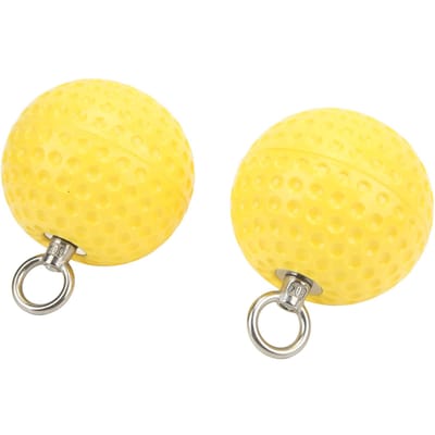 1 Paarset Klimmen Optrekken Krachtige Balgrepen Anti-Slip Optrekbal Vasthoudgrepen voor Fitness97mm yellow