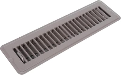 Vloerrooster - Ventilatierooster - Luchtstroomregeling - Verstelbare Klep - 34 x 9.5 cm - Donkerbruin
