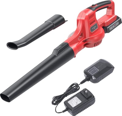 Draadloze bladblazer met lithium-accu - 20V, 190 km/u, ideaal voor bladeren en sneeuw