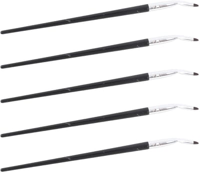 Dailygoods- Eyelinerpenselenset - 5-delige Gebogen Borstel - Ultrafijne Make-upborstel - Multifunctionele Borstelset - Draagbaar Ontwerp - Eenvoudig Oogmake-up tekenen - Oogborstelset