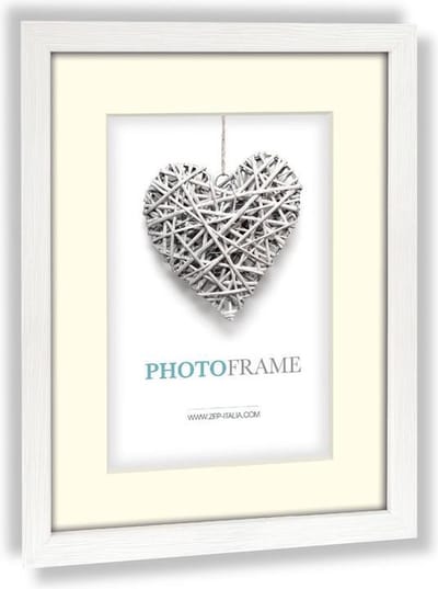 ZEP - Houten fotolijst wit met passe-partout Regent 4 formaat 20x20 / 30x30 cm - V32304
