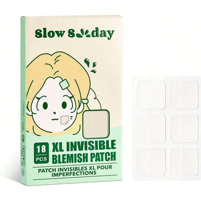 Slow Sunday XL Onzichtbare Onzuiverheden Pleisters 18 stuks, Puist Pleisters, Kalmeert de Huid, Hydrocolloïde Materialen, Ultra-Dun Ontwerp, Waterdicht & Ademend, Mild & Niet-Irriterend, Betere Dekking, Voor Gezicht & Lichaam, Geschikt Voor Zomer & Herfst, Terug Naar School