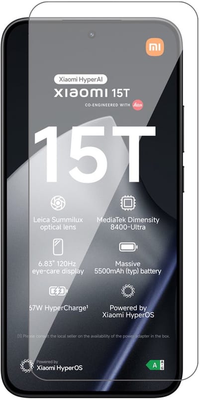 Screenprotector geschikt voor Xiaomi 15T / 15T Pro - Glas Screen Protector