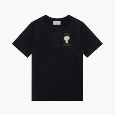 T-shirt Korte Mouw Casablanca RAINBOW MUSHROOM T-SHIRT BLACK