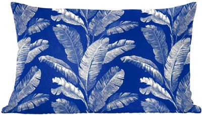 Sierkussens - Kussentjes Woonkamer - 60x40 cm - Blad - Palm - Blauw