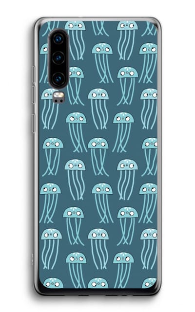 Case Company® - Hoesje geschikt voor Huawei P30 hoesje - Kwallie - Soft Cover Telefoonhoesje - Bescherming aan alle Kanten en Schermrand