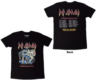 Def Leppard - Summer Stadium Tour Heren T-shirt - S - Zwart