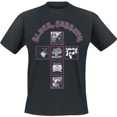 Black Sabbath T-shirt - Album Covers Cross - S tot 3XL - voor Mannen - zwart