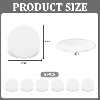 Dailygoods- Onderzetters 6 Stuks - Siliconen - Ronde Onderzetters - Antislip Bekerhouder - Meubelaccessoires - Diameter 10 Cm - Bekeronderzetters