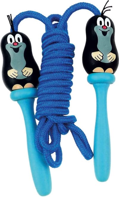 Bino Springtouw de kleine Mol Junior 220 Cm Hout Blauw