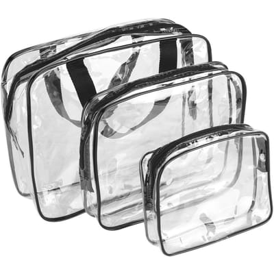 Transparante Handtas Waterdichte Reis Opbergtas Cosmetica Toiletartikelen Organizer black
