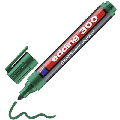 EDDING Permanent marker 300, met ronde punt, 1 stuk, groen