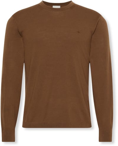 Trui Calvin Klein Ls 100X100 Merino Crew - Fashion Wear - Volwassen