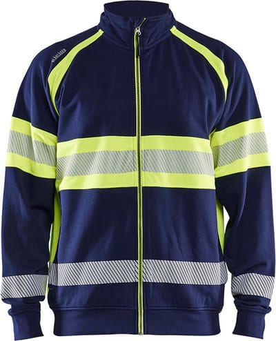 Blaklader High vis sweater 3551-1158 - Marine/High Vis Geel - L