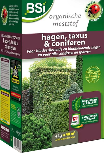 BSI - Hagen, taxus en coniferen Meststof - 4 kg voor 40 m²