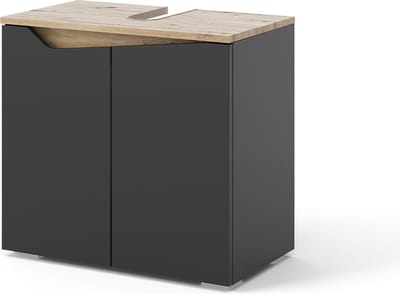 Vicco Marelle Wastafelonderkast – 60 x 57.5 cm met 2 deuren Antraciet