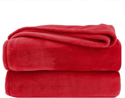 XXL Flanellen Knuffeldeken Roze/Rood Zacht Fleece Woondeken 240x220 cm - Oeko-Tex Gecertificeerd