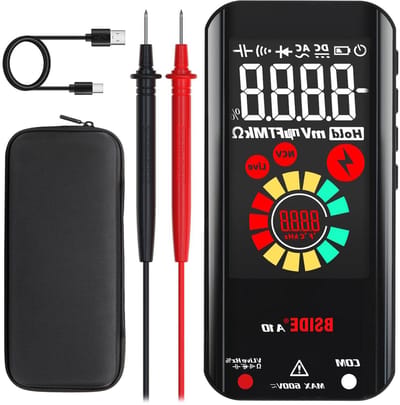 Digitale Multimeter - Spanning Tester - Elektrische Metingen - Kleuren LCD Scherm - Compact Formaat - Zwart