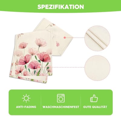 VT Goods - Tafelloper - Lente Tafel Decoratie - 40 x 180 cm - Beige - Bloemen Patroon - Voor Binnen en Buiten - Perfect voor Feesten