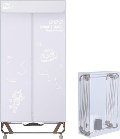 Draagbare Elektrische Droogkast & Garderobe - 140 cm - 1500 W - Grijs