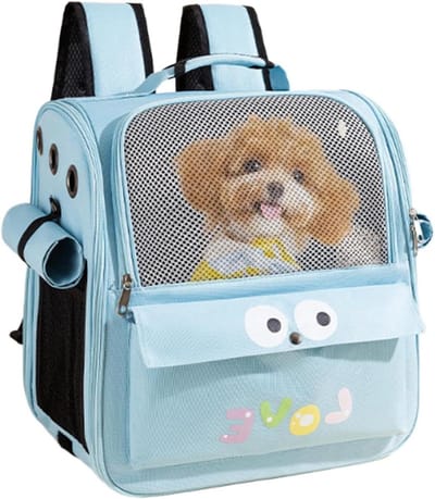 Generic Reistas voor katten, draagbare kattendrager, reistas voor katten, comfortabele en ademende huisdiertransporter met veel opbergruimte voor reizen, dierenartsbezoeken en outdoor-avonden