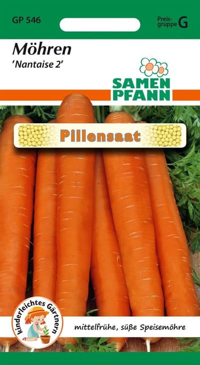 Wortel, Nantaise pelletzaad - groentezaden, wortelzaden, zaadgoed, zaden