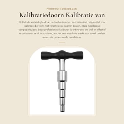 Dailygoods- Kalibratiedoorn Professioneel - Metalen Kalibratiedoorn - Multi-Kalibratorbuizen - Composietbuizen - Ontbramen/Afschuin - IJzer/Kunststof - Buiskalibrator