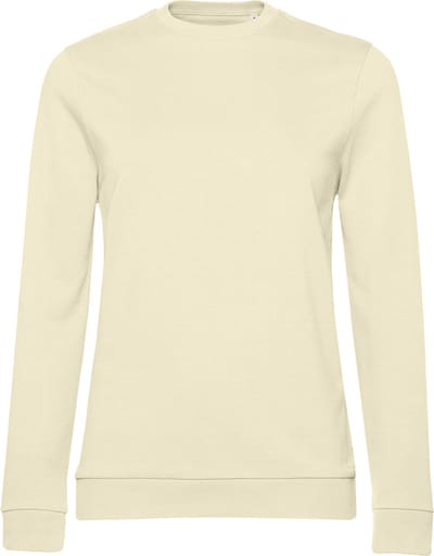 Sweater 'French Terry/Women' B&C Collectie maat S Pale Yellow/Geel